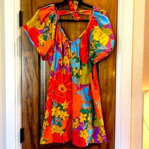 Bright, Floral Mini Dress